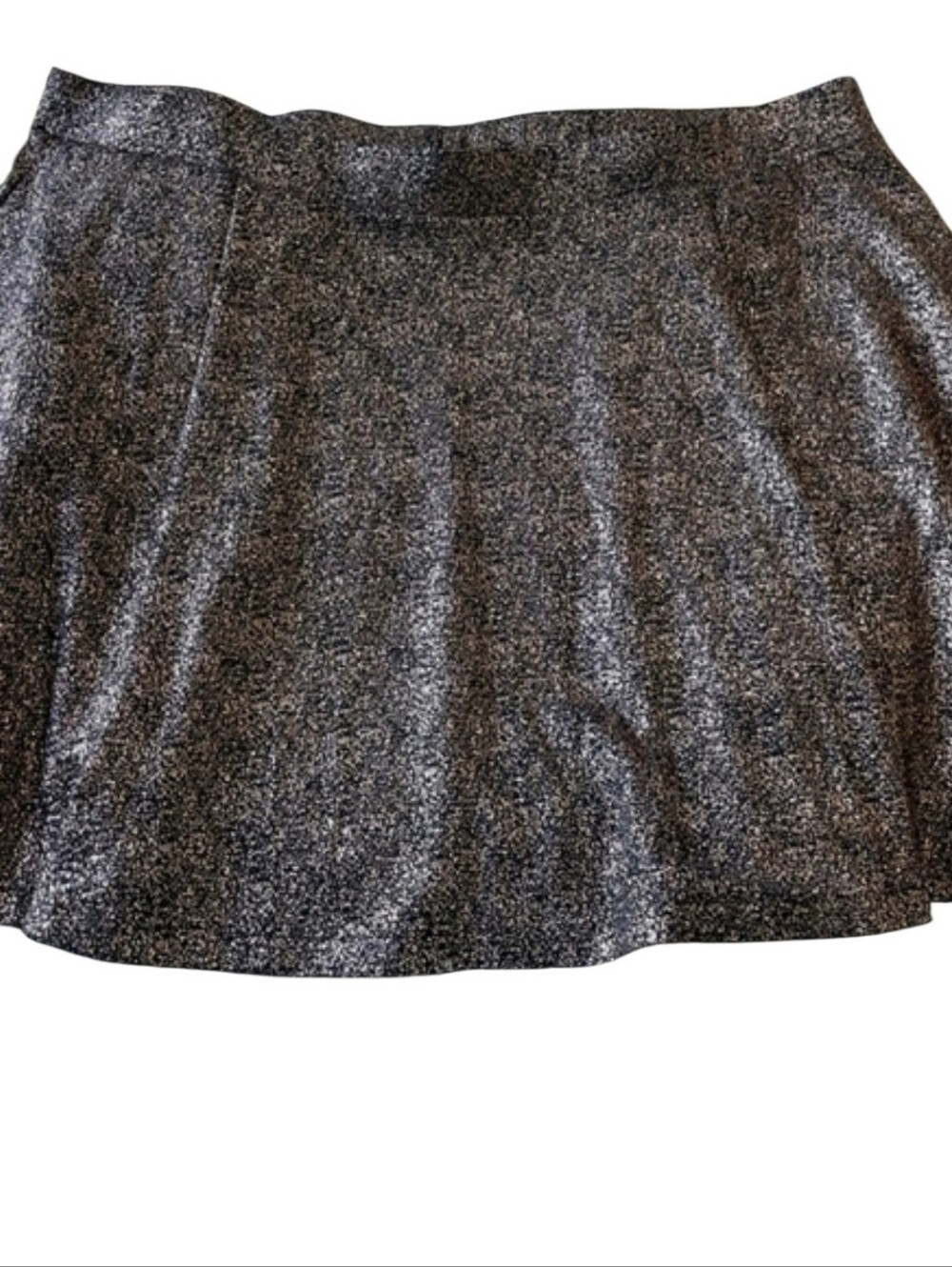 NWT Torrid Size 5 Gold Metallic Knit Skater Skirt Stretchy